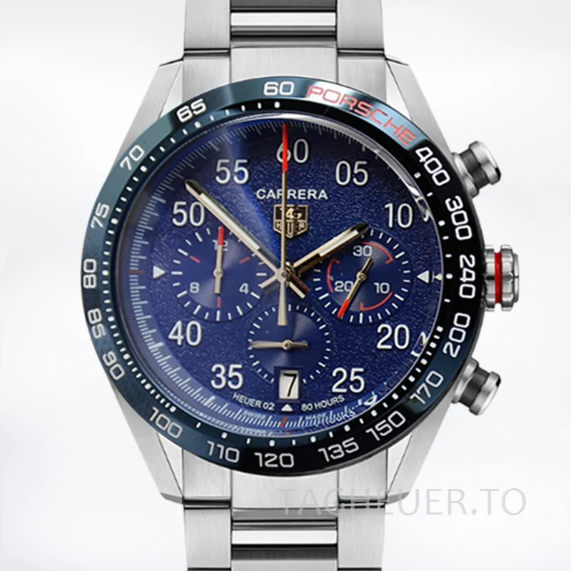 Tag Heuer Carrera Men 43mm CBN2A1F-001 Blue Dial Silver-tone