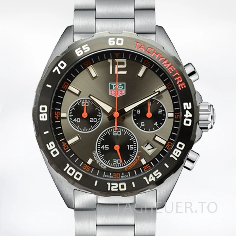 Tag Heuer Formula 1 CAZ1014-002 43mm Men Grey Dial Silver-tone