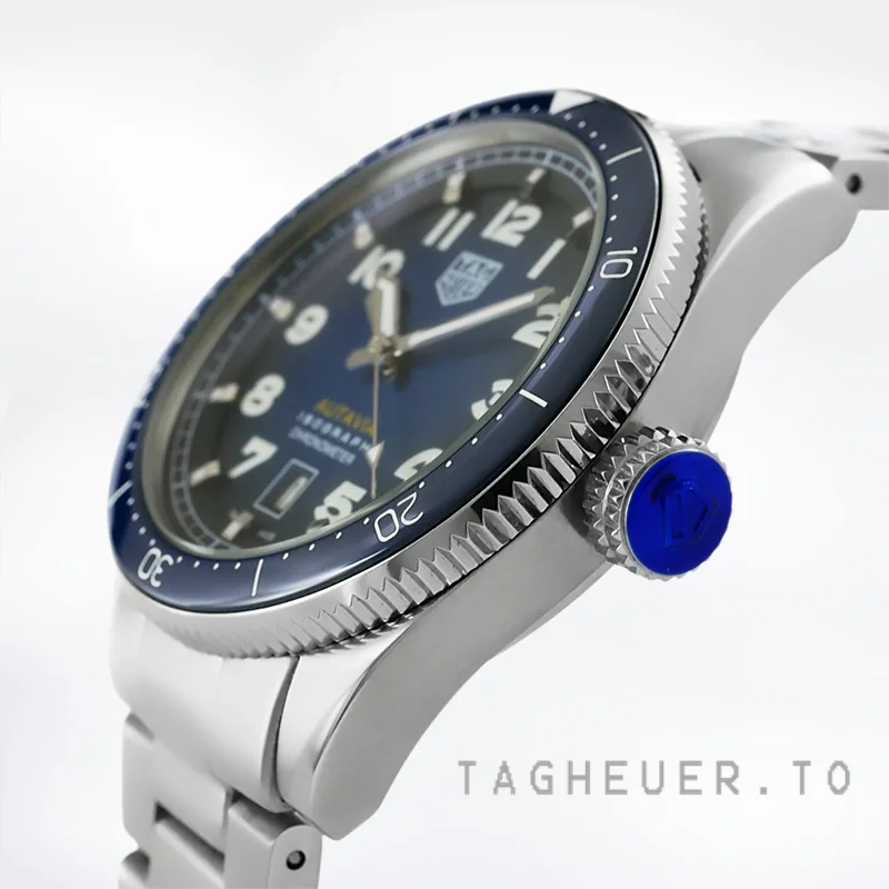 Tag Heuer Autavia Men's 44mm WBE5116.EB0173 Ceramics Bezel Blue Dial