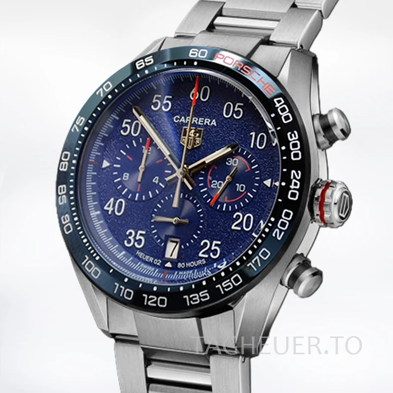 Tag Heuer Carrera Men 43mm CBN2A1F-001 Blue Dial Silver-tone