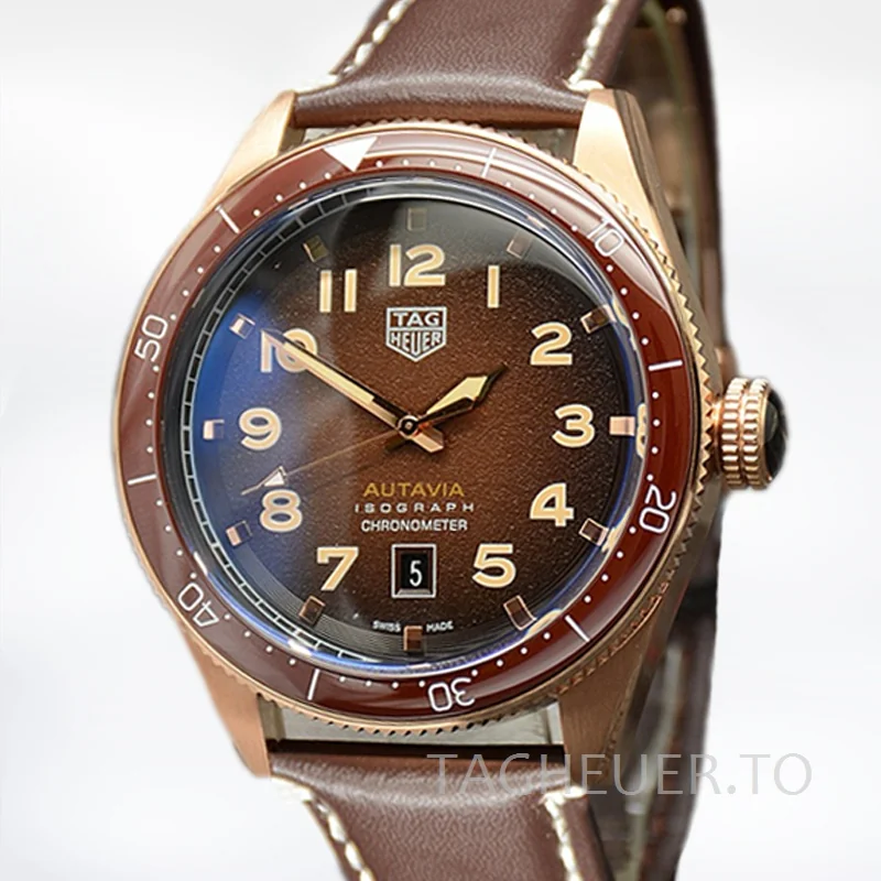 Tag Heuer Autavia Men 43mm WBE5191.FC8276-001 Automatic Rose Gold-tone