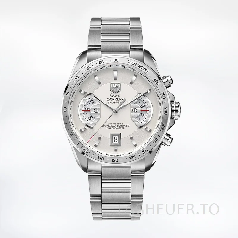 Tag Heuer Grand Carrera 43mm CAV511B.BA0902 Men White Dial Quartz
