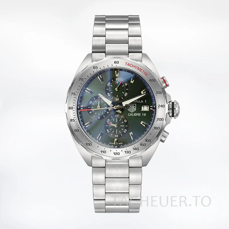 Tag Heuer Formula 1 CAZ2015-002 43mm Men Stainless Steel Green Dial