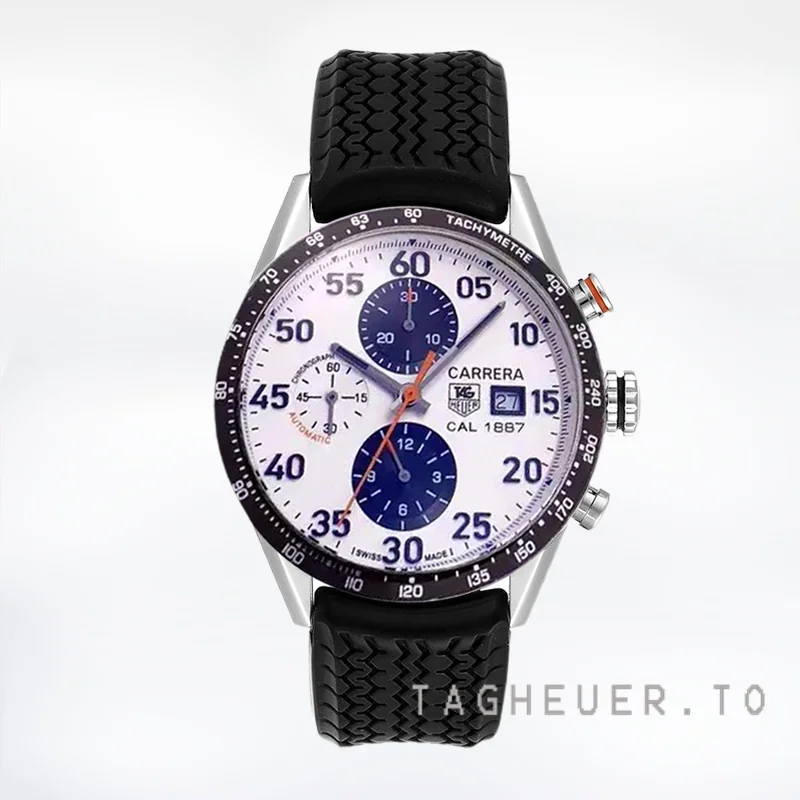 Tag Heuer Carrera CarreraWAR009 Men's 43mm Automatic White Dial