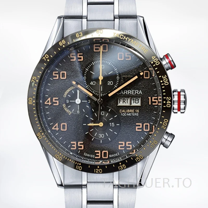 Tag Heuer Carrera 43mm CarreraBKSB-005 Men Silver-tone