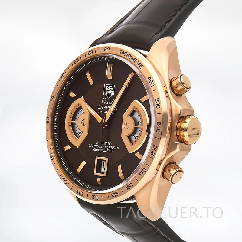 Tag Heuer Grand Carrera CAV514C.FC8171 43mm Men Brown Dial