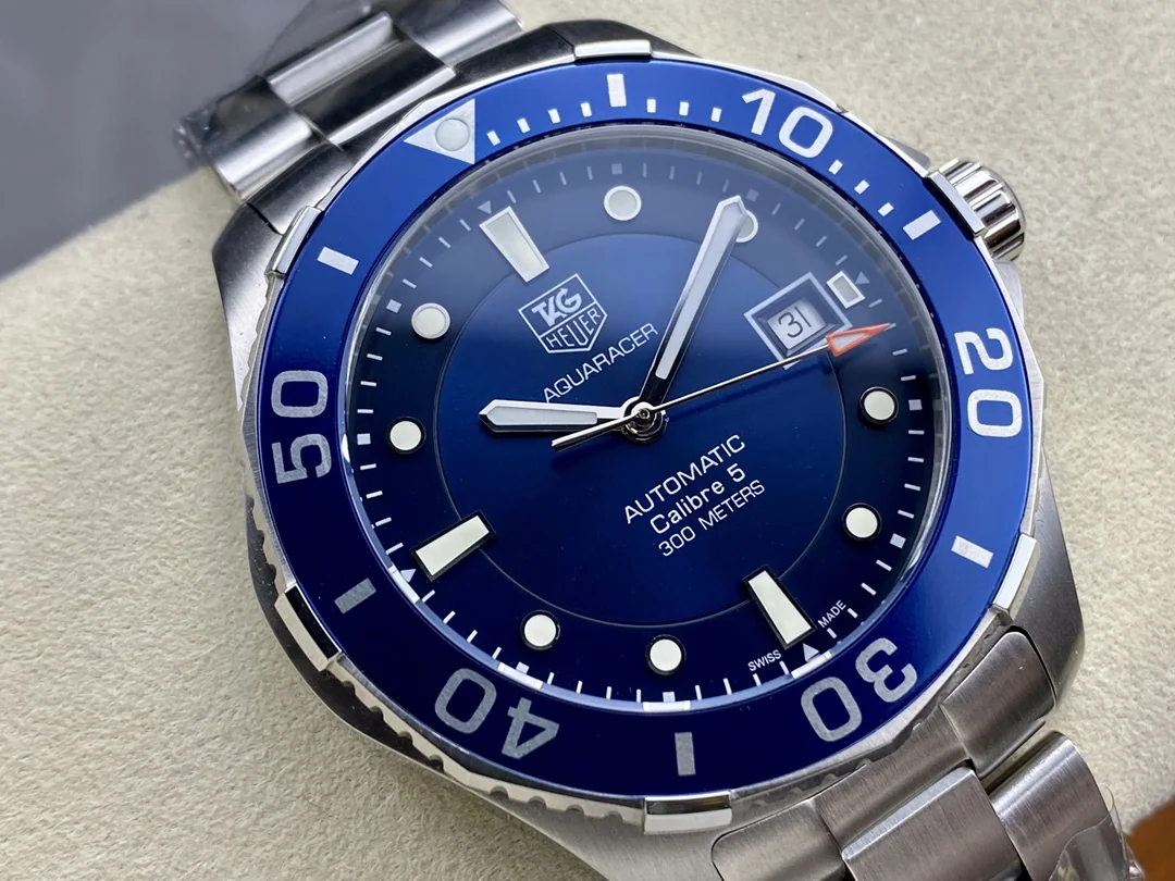 Tag Heuer Aquaracer WAN2111.BA0822 Replica Swiss Men's Watch - 42mm Blue Dial, 100M Waterproof & 1-Year Warranty