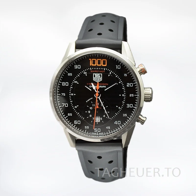 Tag Heuer Carrera 43mm Men CarreraBKAR-006 Black Dial Stainless Steel