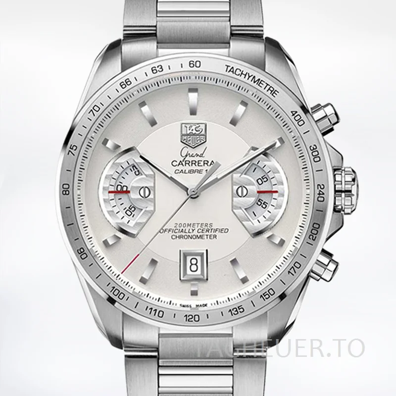 Tag Heuer Grand Carrera 43mm CAV511B.BA0902 Men White Dial Quartz