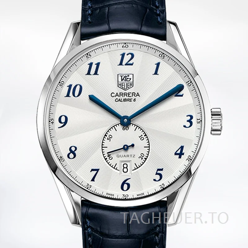 Tag Heuer Carrera 43mm Men WAS2111.FC6293 Silver-tone White Dial