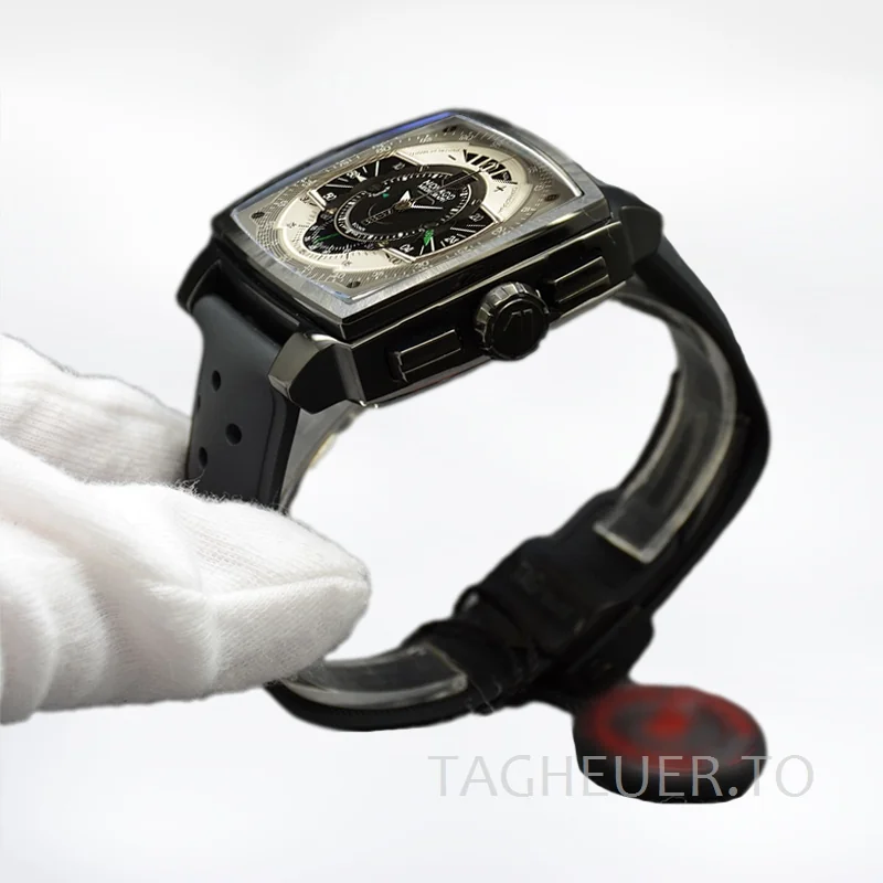 Tag Heuer Monaco Men MonacoBKAR-006 43mm Black Dial Stainless Steel