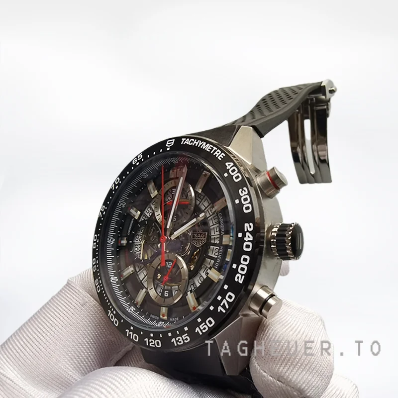 Tag Heuer Carrera CAR2A1Z Men's 43mm Black Skeleton Dial