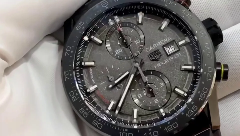 Swiss Made TAG Heuer Carrera CAR201J.FT6087 Super Clone - 43mm Black Ceramic Automatic Replica Watch