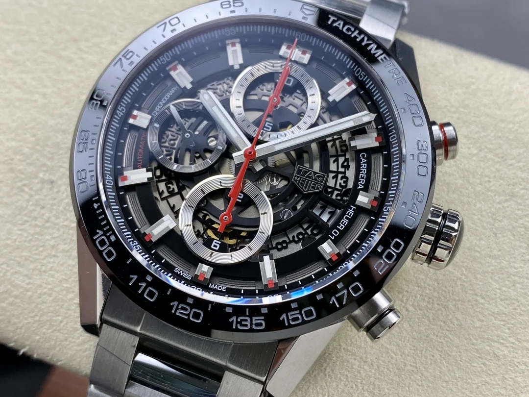 TAG Heuer Carrera CAR201V.BA0766 Swiss Replica Watch - 43mm Chronograph, Sapphire Crystal, 1-Year Warranty
