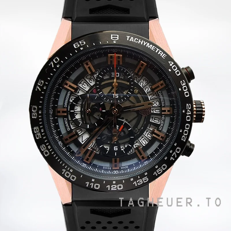 Tag Heuer Carrera 43mm Men's CAR205A.FT6087 Automatic Rose Gold-tone