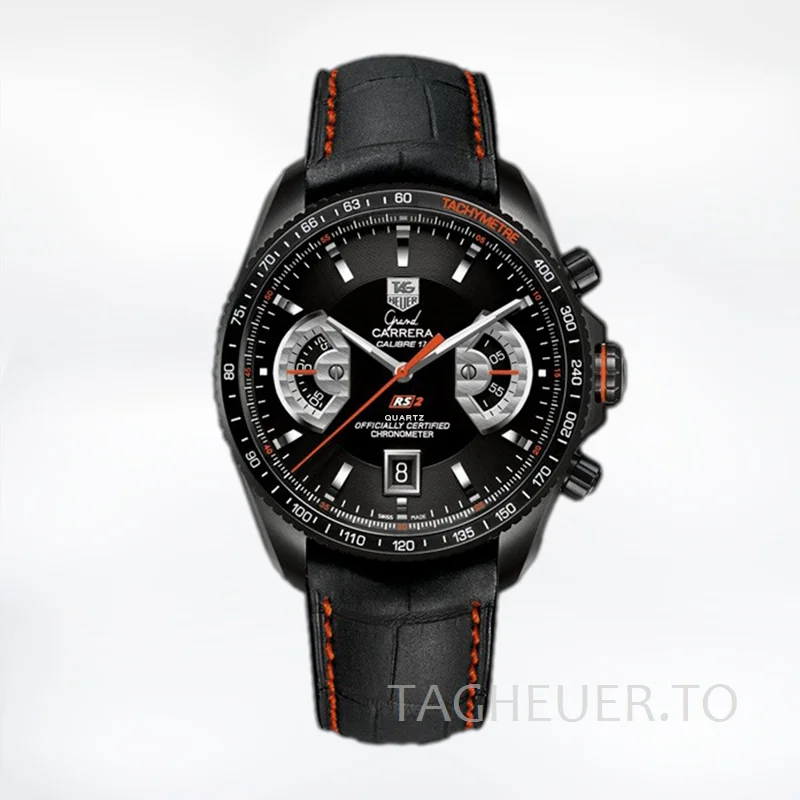 Tag Heuer Grand Carrera 43mm Men CAV518K.FC6268 Black Dial