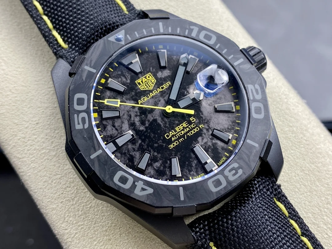 Best Swiss TAG Heuer Aquaracer WBD218B.FC6446 Replica Watch | 41mm Black Titanium Carbon Fiber | 1 Year Warranty