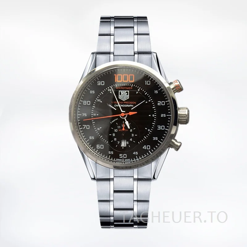 Tag Heuer Carrera 43mm Men CarreraBKAB-007 Stainless Steel Black Dial