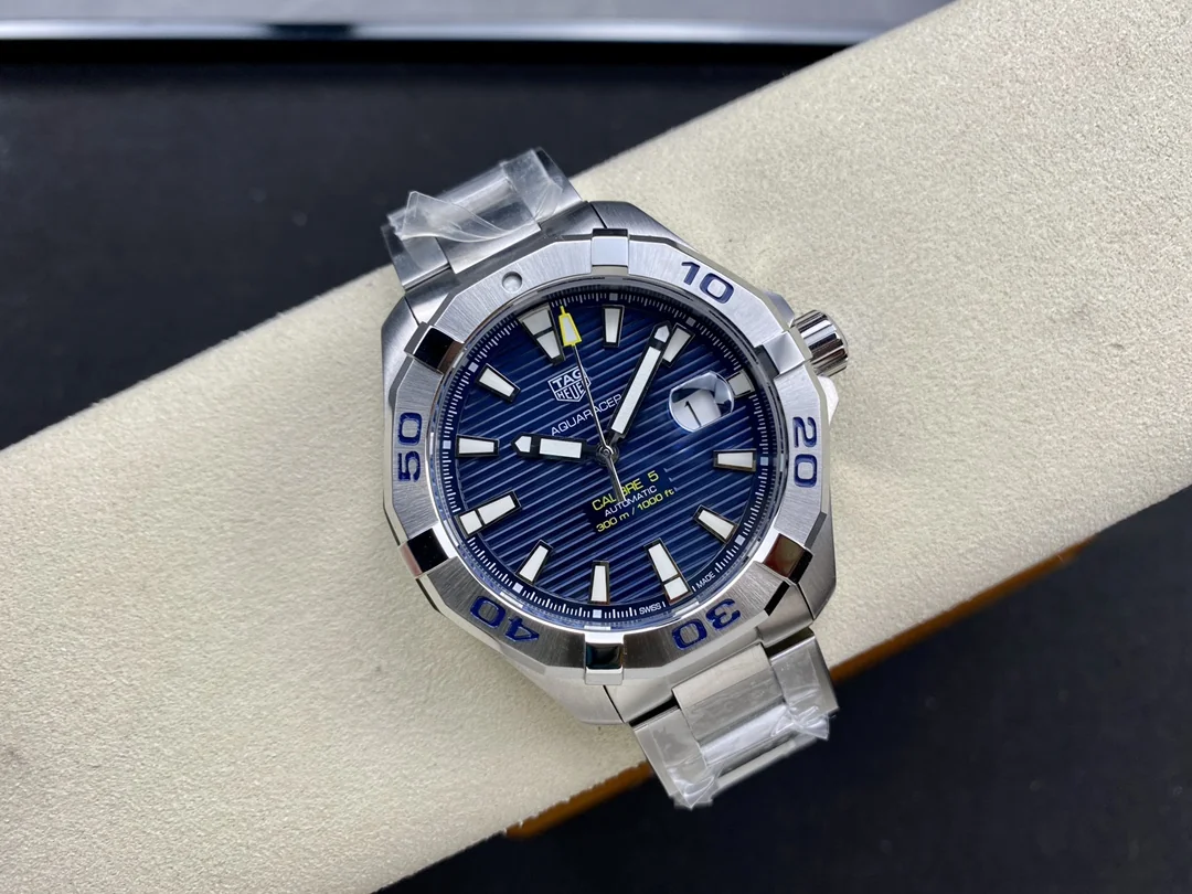 Swiss TAG Heuer Aquaracer WBD2112.BA0928 Replica: 41mm Blue Dial, Stainless Steel, 100m Waterproof