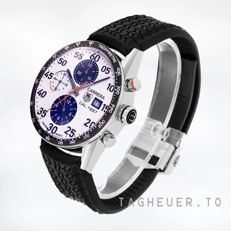 Tag Heuer Carrera CarreraWAR009 Men's 43mm Automatic White Dial
