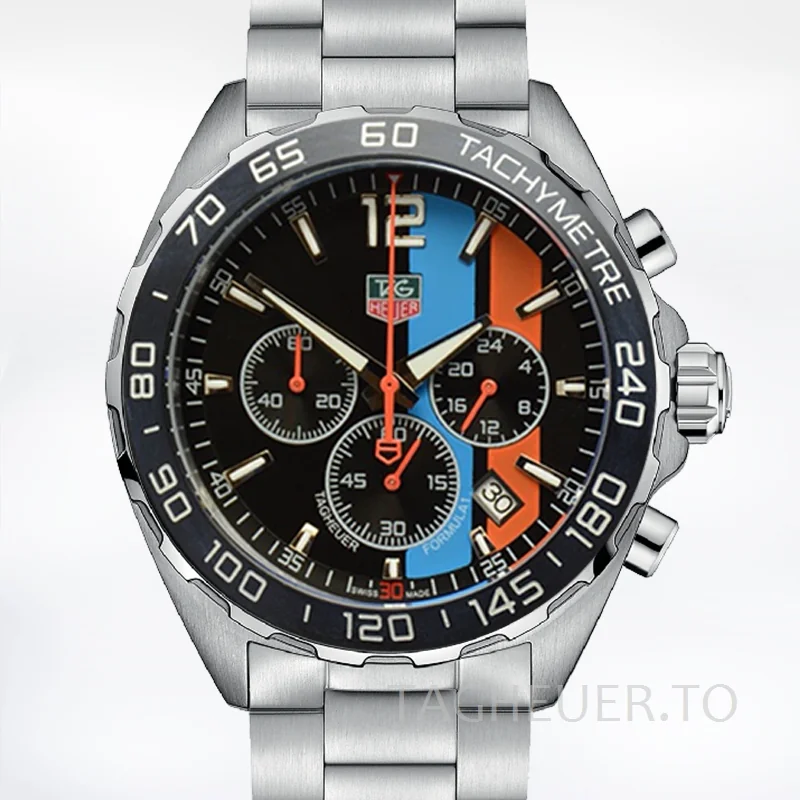Tag Heuer Formula 1 Formula1BKSB-001 43mm Men Silver-tone Black Dial