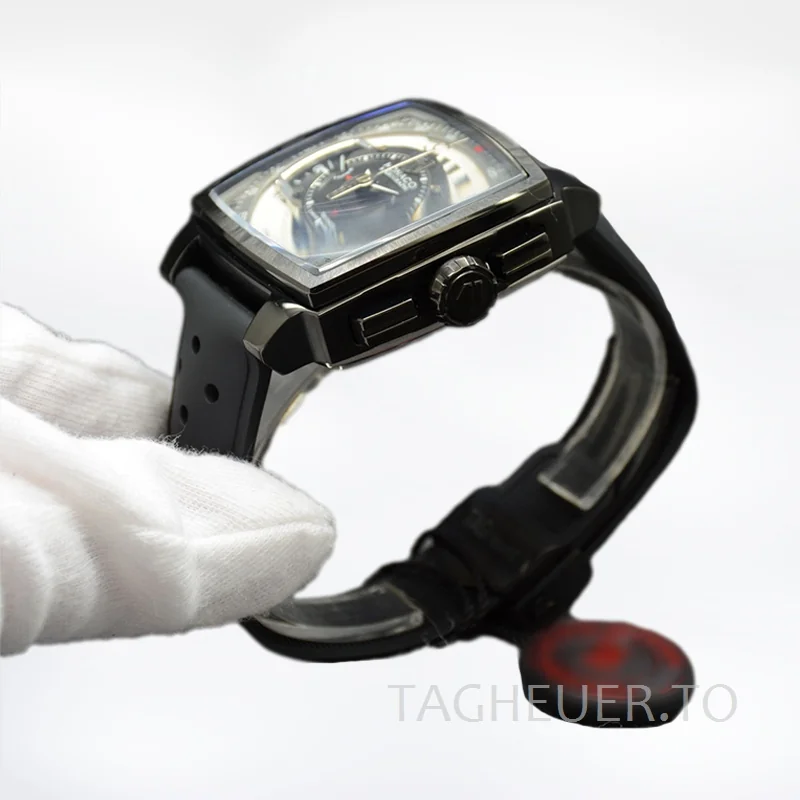 Tag Heuer Monaco Men 43mm MonacoBKAR-002 Quartz