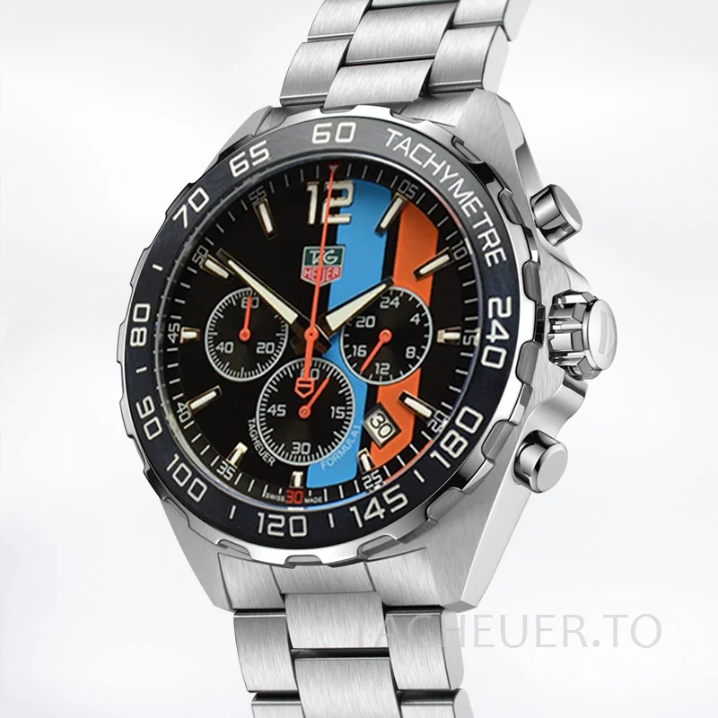 Tag Heuer Formula 1 Formula1BKSB-001 43mm Men Silver-tone Black Dial