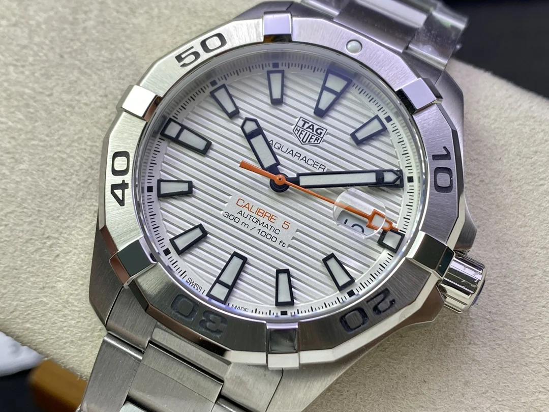 Best Swiss TAG Heuer Aquaracer WAY2013.BA0927 Replica Watch - 43mm Stainless Steel, White Dial, 100M Waterproof