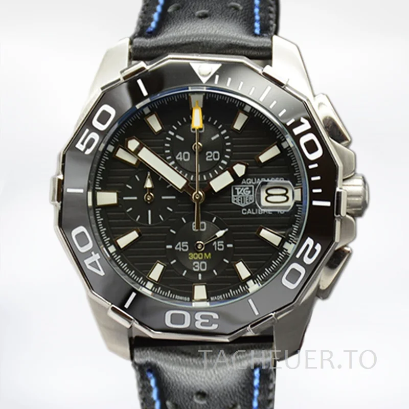 Tag Heuer Aquaracer CAY211A.FC6361-002 43mm Men Silver-tone Black Dial