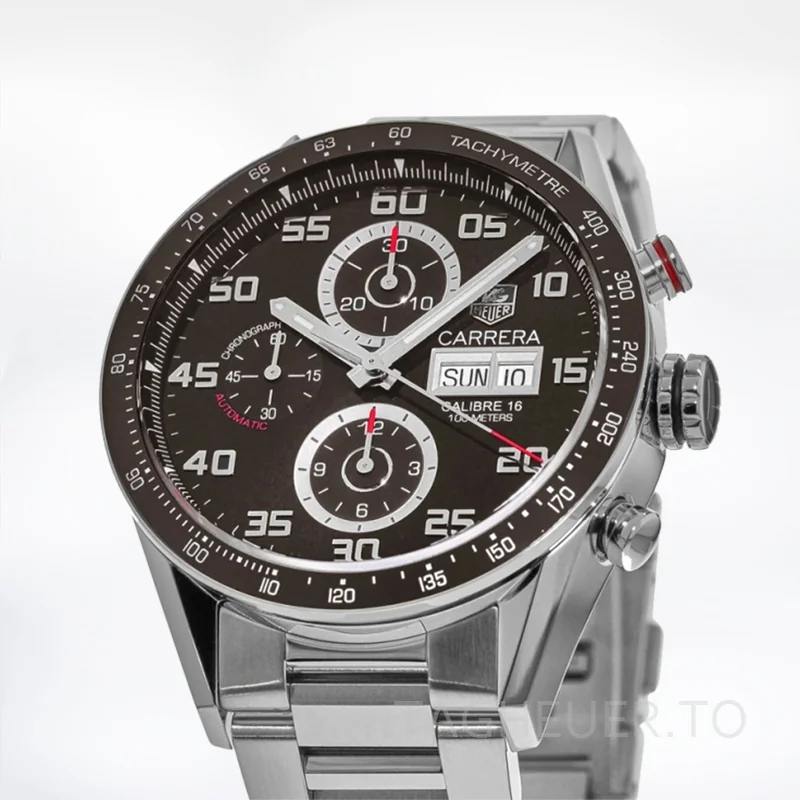 Tag Heuer Carrera Men's 43mm CV2A1S.BA0799 Brown Dial Bracelet