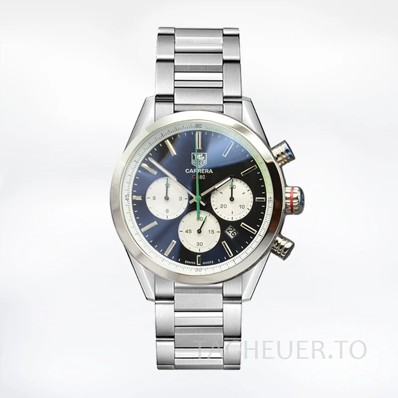 Tag Heuer Carrera 43mm Men CarreraBKSB-010 Silver-tone