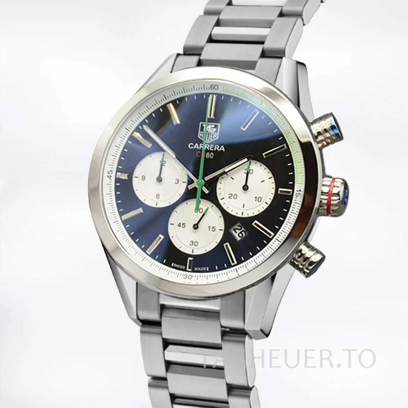 Tag Heuer Carrera 43mm Men CarreraBKSB-010 Silver-tone