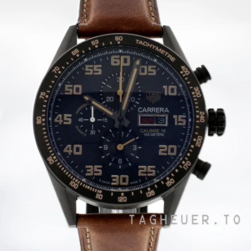 Tag Heuer Carrera Men's 43mm CV2A84.FC6394 Black-tone