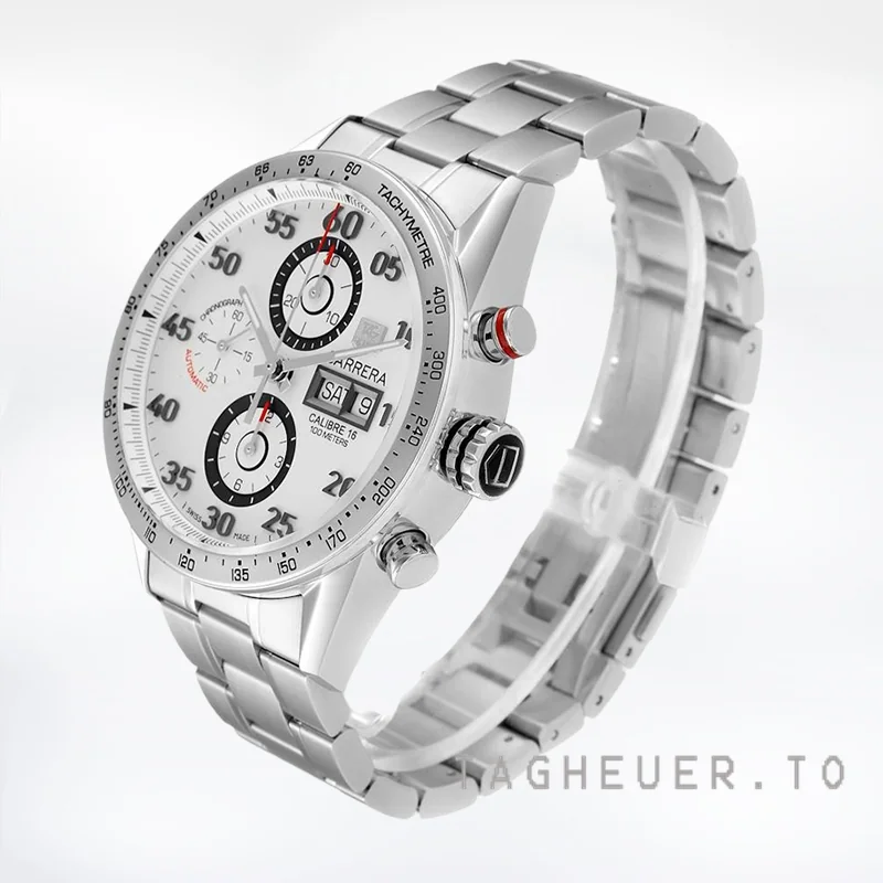 Tag Heuer Carrera CV2A11 Men's 43mm Silver-tone