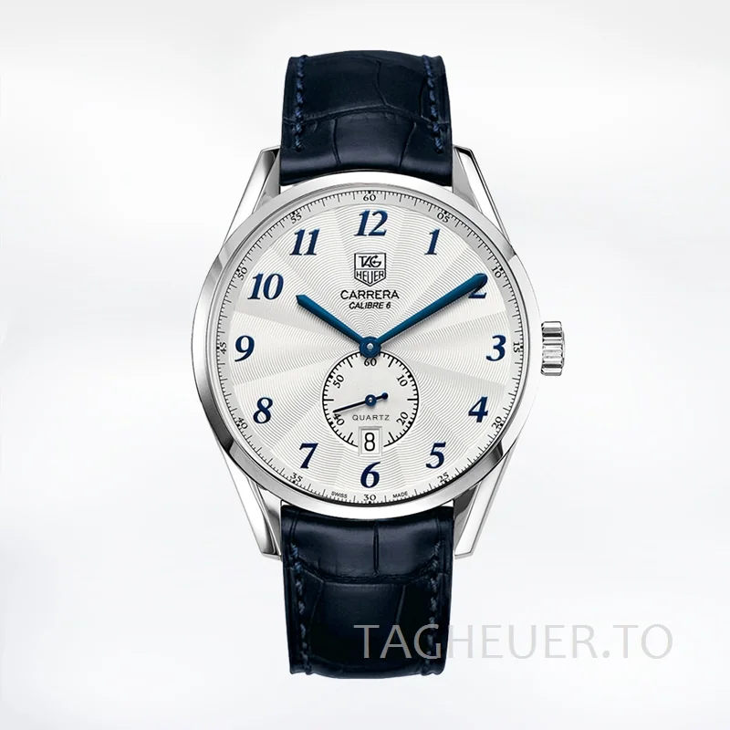 Tag Heuer Carrera 43mm Men WAS2111.FC6293 Silver-tone White Dial